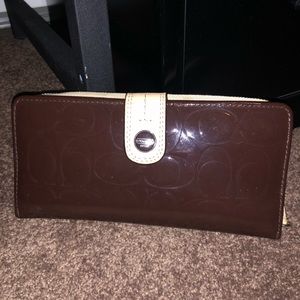 Patent leather Coach wallet